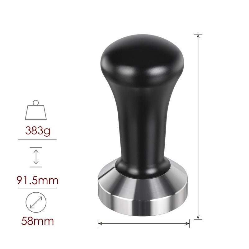 SANTOW 58mm Espresso Tamper, SANTOW Barista Coffee Tamper with Flat Stainless Steel Base â€“ Professional Espresso Hand Tamper - Image 3